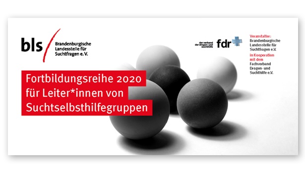 Titelbild des Flyers zu den Fortbildungen für Leiter*innen aus Suchtselbsthilfegruppen